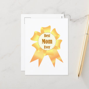 Cartes Pour Fêtes Annuelles Meilleure maman jamais Golden Lauréat du prix ruba