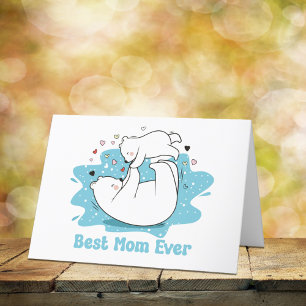 Cartes Pour Fêtes Annuelles Meilleure maman jamais maman Ours maman Fête des m
