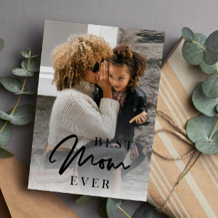 Cartes Pour Fêtes Annuelles Meilleure maman jamais photo personnalisée Fêtes d