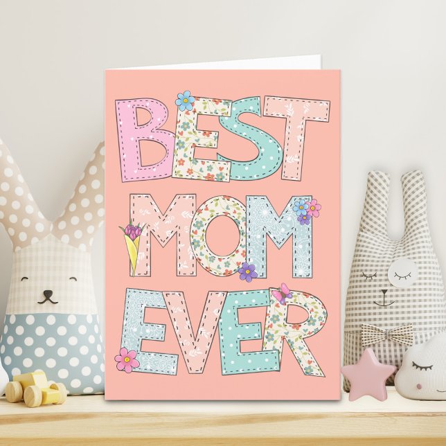 Cartes Pour Fêtes Annuelles Meilleure Maman Jour Peach Mothers (Créateur téléchargé)
