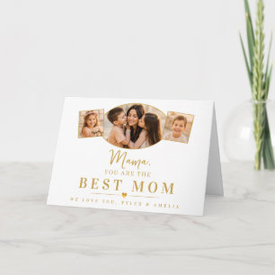Cartes Pour Fêtes Annuelles Meilleure Maman Maman Fête des Mères Photo Enfants