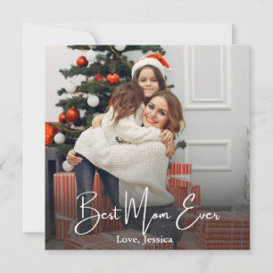 Cartes Pour Fêtes Annuelles Meilleure Maman Personnalisée avec Photo