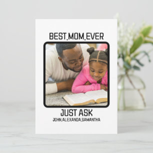 Cartes Pour Fêtes Annuelles Meilleure Maman Personnalisée Demandez Juste le No