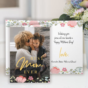 Cartes Pour Fêtes Annuelles Meilleure maman que j'aie jamais eue photo personn