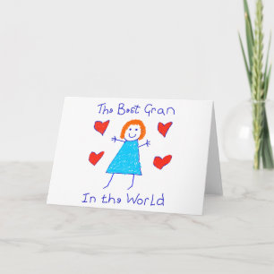 Cartes Pour Fêtes Annuelles Meilleure mamie au monde