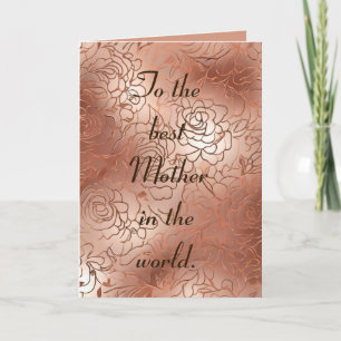 Cartes Pour Fêtes Annuelles Meilleure mère au monde
