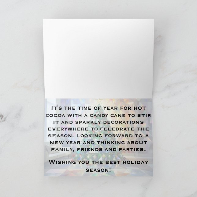 Cartes Pour Fêtes Annuelles Meilleure saison des fêtes Arbre de Noël scintilla (Intérieur)