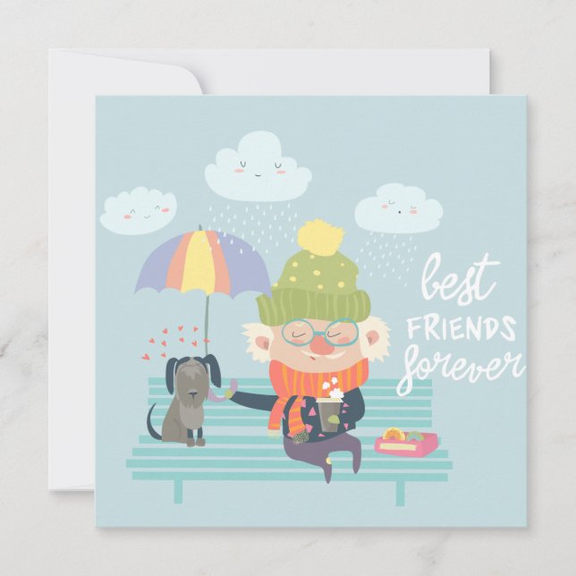 Cartes Pour Fêtes Annuelles Meilleurs amis pour toujours (Devant)