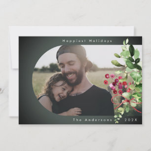 Cartes Pour Fêtes Annuelles Meilleurs Vœux de Fêtes Moderne Photo Botanique