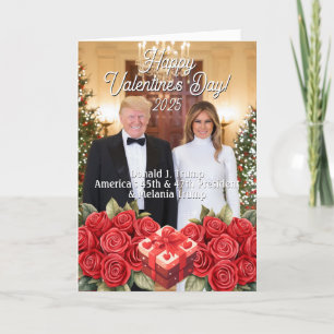 Cartes Pour Fêtes Annuelles Melania et Donald Trump 2025 Saint-Valentin