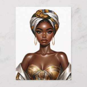 Cartes Pour Fêtes Annuelles Melanin de la reine noire Sista beautif afro-améri