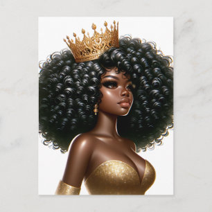 Cartes Pour Fêtes Annuelles Melanin de la reine noire Sista beautif afro-améri