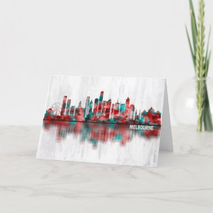 Cartes Pour Fêtes Annuelles Melbourne Australie Skyline