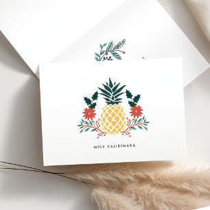 Cartes Pour Fêtes Annuelles Mele Kalikimaka   Ananas de Noël hawaïen