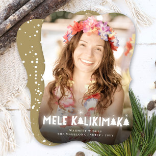 Cartes Pour Fêtes Annuelles Mele Kalikimaka Étoiles Lumineuses Photo de Noël m