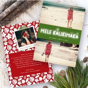 Cartes Pour Fêtes Annuelles Mele Kalikimaka Glow 2 Photo Collage Noël