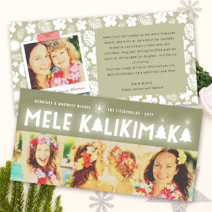 Cartes Pour Fêtes Annuelles Mele Kalikimaka Glow Christmas 3 Photo Collage