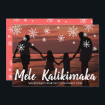 Cartes Pour Fêtes Annuelles Mele Kalikimaka Hawaiian Beach Photo Noël<br><div class="desc">Envoyez des réjouissances de vacances avec cette carte de Noël mignonne avec le message d'accueil hawaïen écrit à la main "Mele Kalikimaka" et des flocons de neige dessinés à la craie sur votre photo de vacances préférée en famille. La face arrière est recouverte d'un motif de flocon de neige sur...</div>