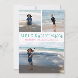 Cartes Pour Fêtes Annuelles Mele Kalikimaka Hawaiian Christmas Photo Collage