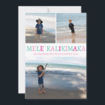 Cartes Pour Fêtes Annuelles Mele Kalikimaka Hawaiian Christmas Photo Collage<br><div class="desc">Si vous souhaitez envoyer des voeux de Noël tropicaux hawaïens cette année, cette carte est la meilleure façon de dire Mele Kalikimaka à vos amis et votre famille. Personnalisez avec votre propre salutation et de belles photos pour commencer à répandre la joie à vos amis et votre famille cette saison...</div>