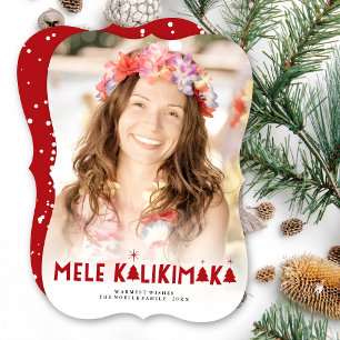 Cartes Pour Fêtes Annuelles Mele Kalikimaka Lumière Arbres de Noël modernes Ph