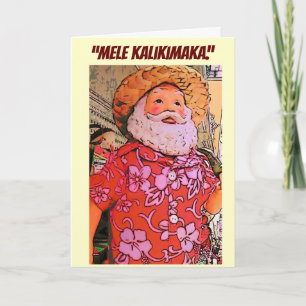Cartes Pour Fêtes Annuelles "Mele Kalikimaka."MERCI NOËL"