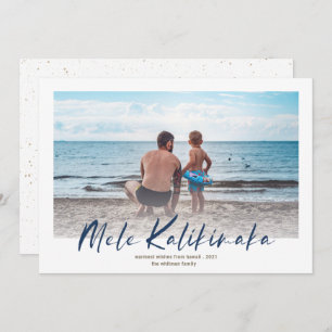 Cartes Pour Fêtes Annuelles Mele Kalikimaka Minimal Photo Marine de Noël