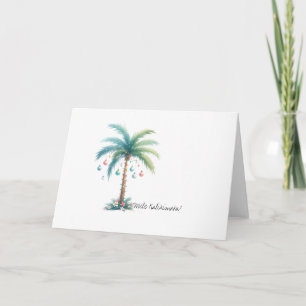 Cartes Pour Fêtes Annuelles Mele Kalikimaka Palm Tree de Hawaii Noël