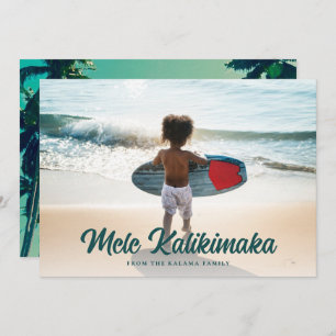 Cartes Pour Fêtes Annuelles Mele Kalikimaka Palm Trees de style moderne Retour