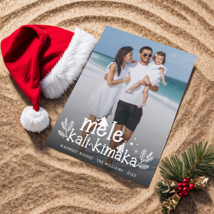 Cartes Pour Fêtes Annuelles Mele Kalikimaka Photo moderne Fête hawaïenne