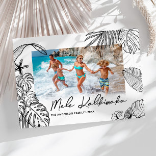 Cartes Pour Fêtes Annuelles Mele Kalikimaka Photo moderne Noël