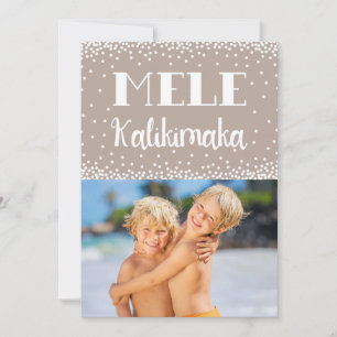 Cartes Pour Fêtes Annuelles Mele Kalikimaka Photo moderne Tan Christmas