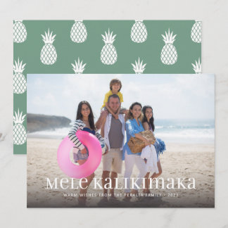 Cartes Pour Fêtes Annuelles Mele Kalikimaka Photo Simple