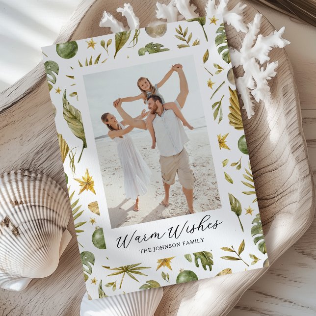 Cartes Pour Fêtes Annuelles Mele Kalikimaka Photo Tropical Noël (Créateur téléchargé)