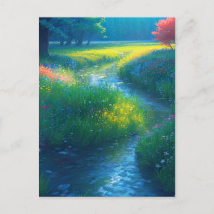 Cartes Pour Fêtes Annuelles Mélodie paisible d'un flux