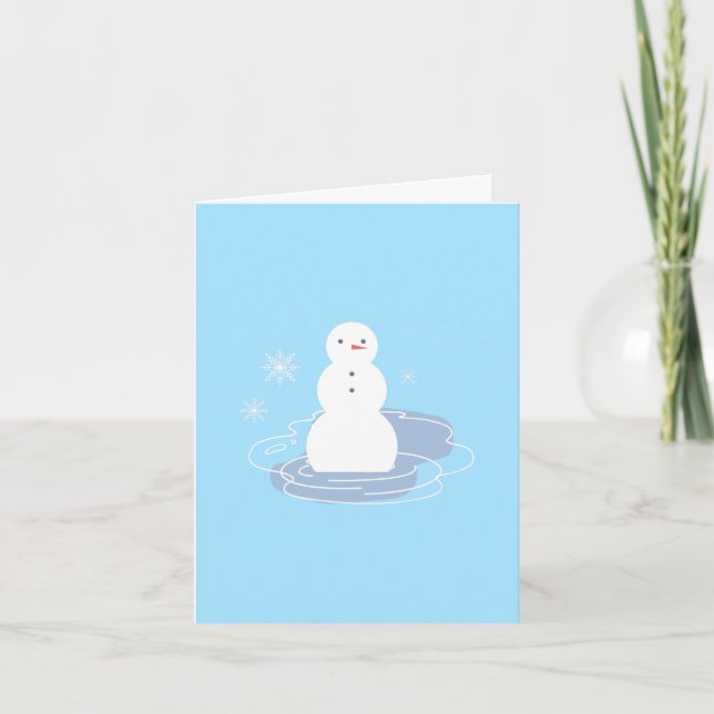 Cartes Pour Fêtes Annuelles Melting Snowman (Devant)
