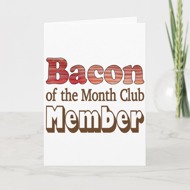Cartes Pour Fêtes Annuelles Membre du Bacon Club (Devant)