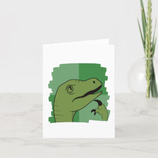Cartes Pour Fêtes Annuelles Mème de Raptor Philosophique Personnalisable
