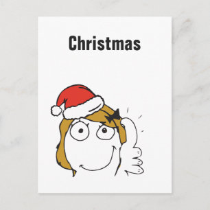 Cartes Pour Fêtes Annuelles Mèmes de Noël Blonde Troll Texte personnalisé MODI