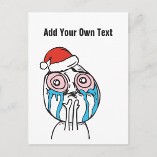 Cartes Pour Fêtes Annuelles Mèmes de Noël Le Me Memes PinkEye texte personnali