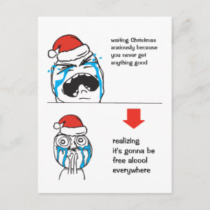 Cartes Pour Fêtes Annuelles Mèmes de Noël Le Me Texte personnalisable ÉDITABLE