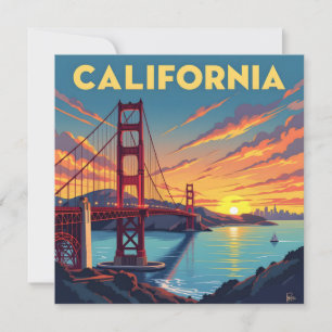Cartes Pour Fêtes Annuelles Mémoire de Californie   Le Pont du Golden Gate Vid