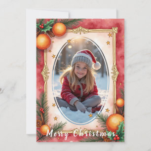Cartes Pour Fêtes Annuelles Mémoire Étoilée enneigée avec photo personnelle