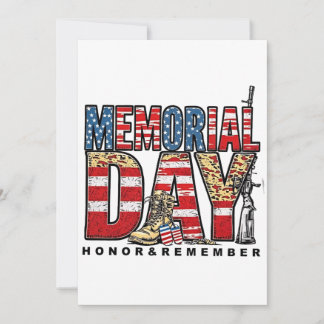 Cartes Pour Fêtes Annuelles Mémorial Day Honor & Souvenez-vous du drapeau amér