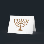 Cartes Pour Fêtes Annuelles Menorah<br><div class="desc">Il s'agit d'une Menorah en bronze qui peut être changée en n'importe quelle couleur Zazzle que vous voulez et l'arrière - plan aussi.</div>