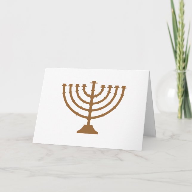 Cartes Pour Fêtes Annuelles Menorah (Devant)