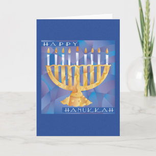 Cartes Pour Fêtes Annuelles Menorah divisée