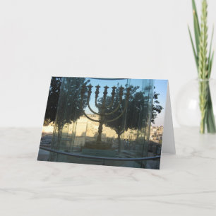 Cartes Pour Fêtes Annuelles Ménorah d'or