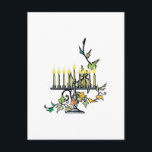 Cartes Pour Fêtes Annuelles Menorah et lierre<br><div class="desc">Menorah et lierre.</div>