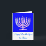 Cartes Pour Fêtes Annuelles Menorah rose bleu 4Henry<br><div class="desc">Vous aimerez notre carte colorée de Hanoukka !</div>